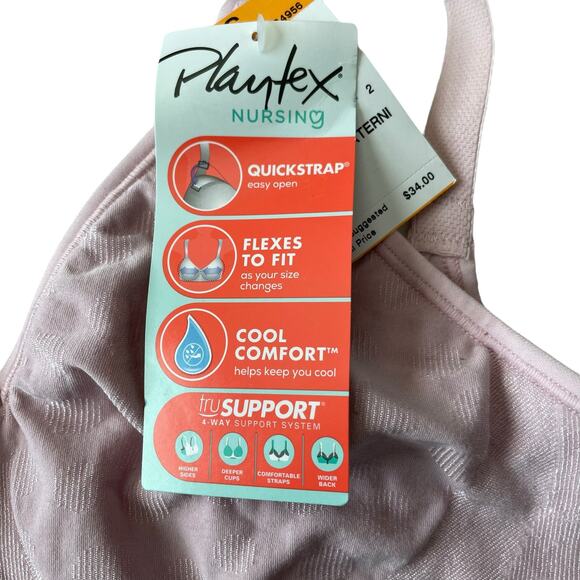 Playtex Maternity Nursing Seamless Wirefree Full Coverage Bra US4956 Size S - Picture 5 of 13
